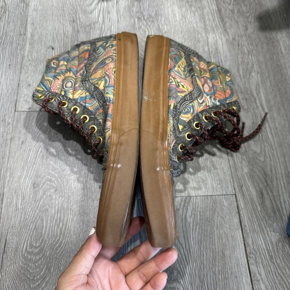VANS ZZ Gallery SK8-Hi Zio Ziegler Multi Print Gum Sneakers VTG Size 10 - Picture 10 of 10